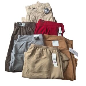 5 Pants 1Capri Bundle Plus Size 22 Calvin  Klein Alfred Dunner JM Collection NWT